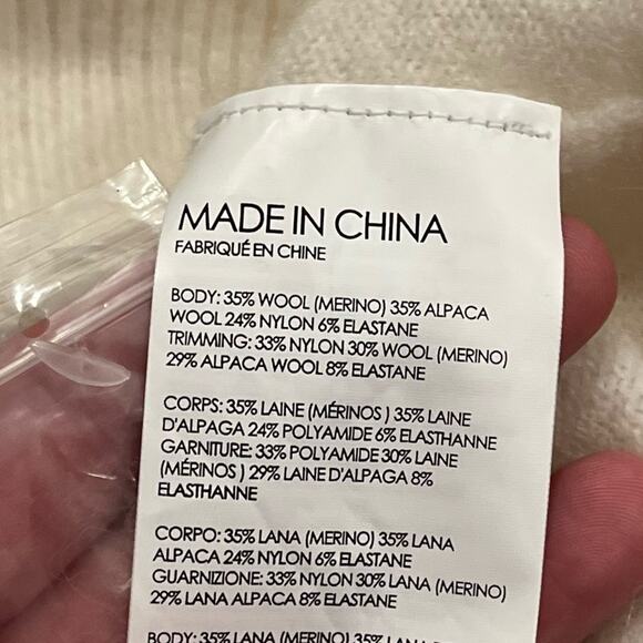 Club Monaco Charlotta Off The Shoulder Merino Wool Alpaca Blend Sweater - Picture 5 of 6